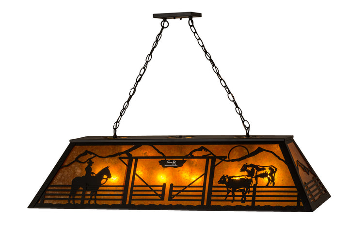 Meyda Tiffany Personalized 159251 Pendant Light - Black/Amber Mica