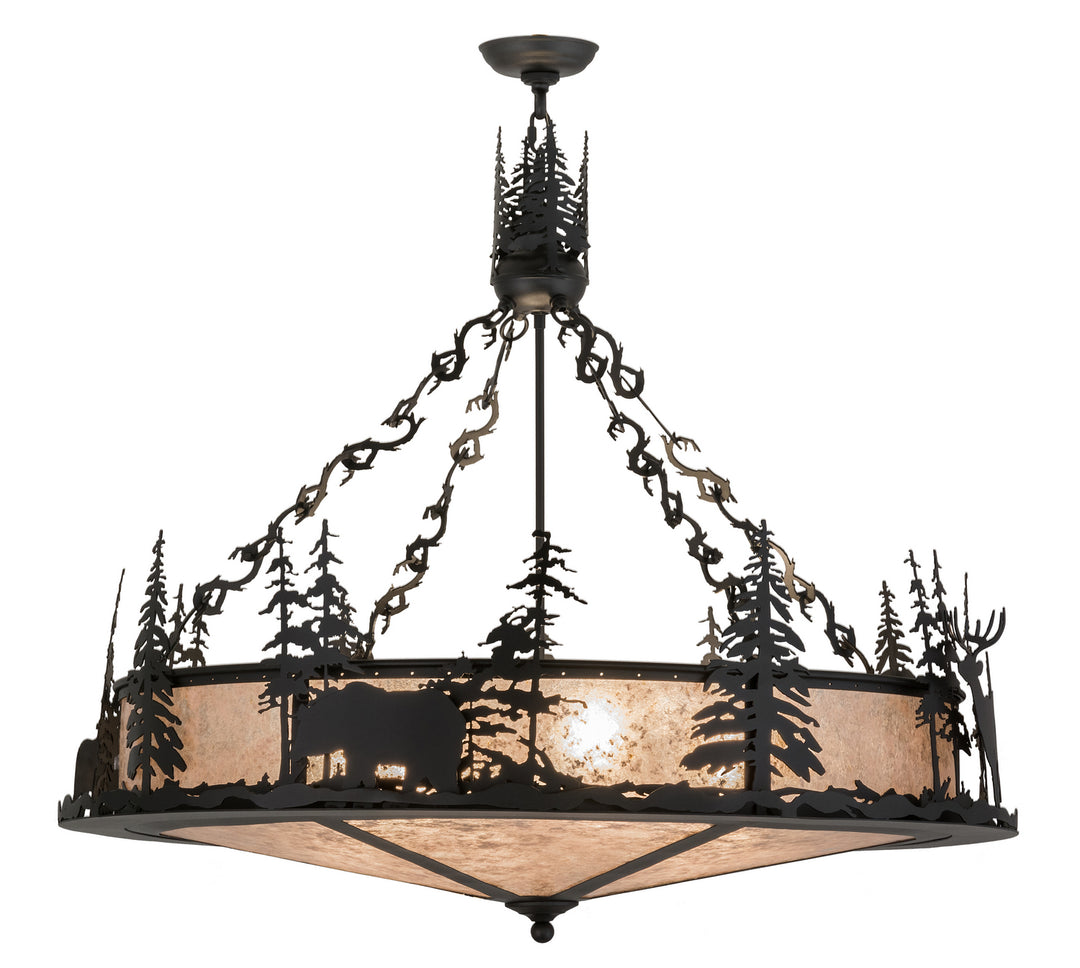 Meyda Tiffany Wildlife At Dusk 159469 Pendant Light - Black/Silver Mica