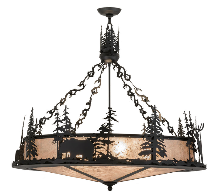 Meyda Tiffany Wildlife At Dusk 159469 Pendant Light - Black/Silver Mica