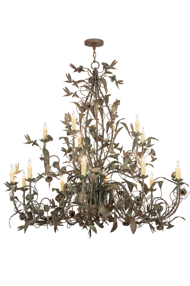 Meyda Tiffany Le Printemps 159623 Chandelier Light - Natural Wood,Tarnished Copper