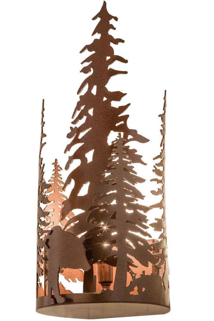 Meyda Tiffany Bear Through The Trees 159806 Wall Light - Rust