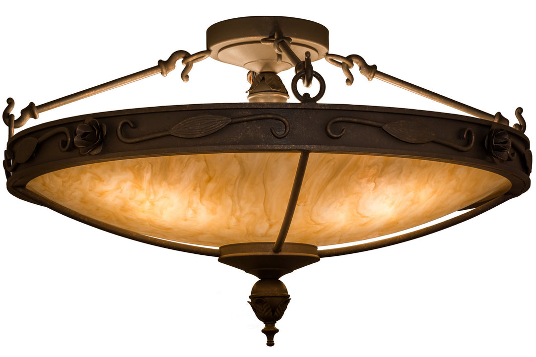 Meyda Tiffany Arabesque 159823 Ceiling Light - Gilded Tobacco Least