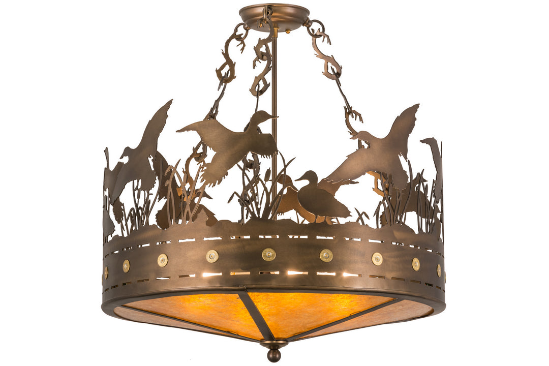 Meyda Tiffany Ducks In Flight 160003 Ceiling Light - Antique Copper