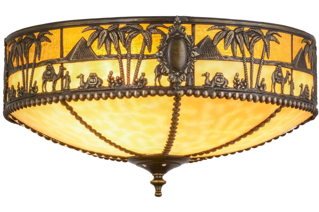 Meyda Tiffany Camel 160257 Ceiling Light - Antique Brass