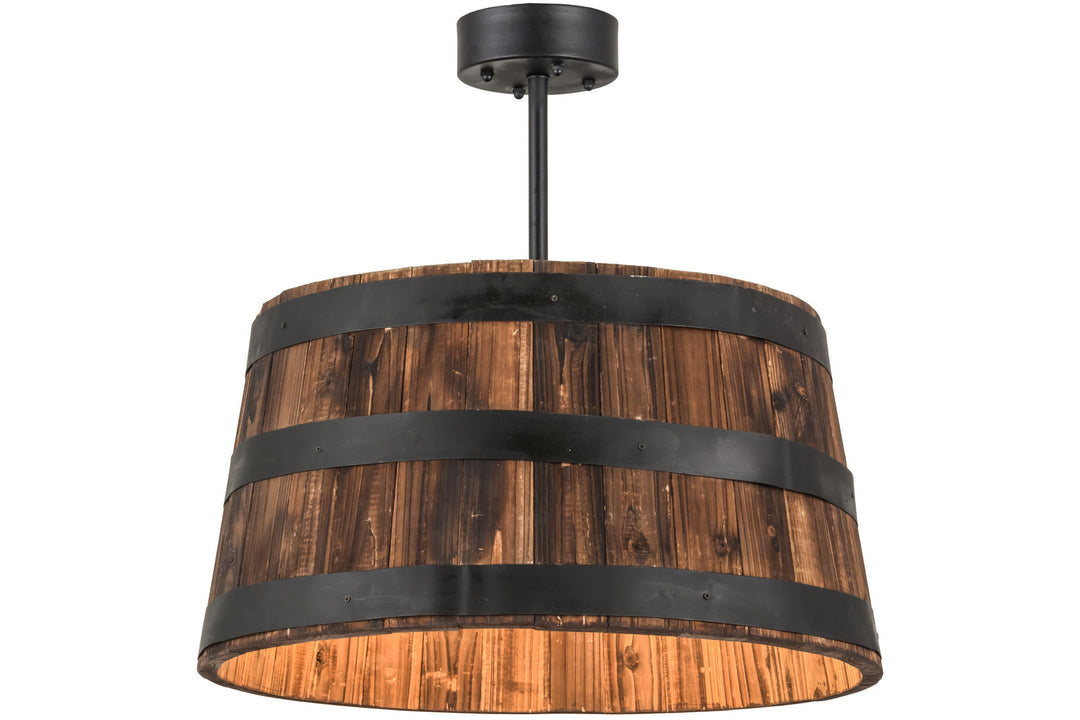 Meyda Tiffany Whiskey Barrel 160496 Pendant Light - Natural Wood