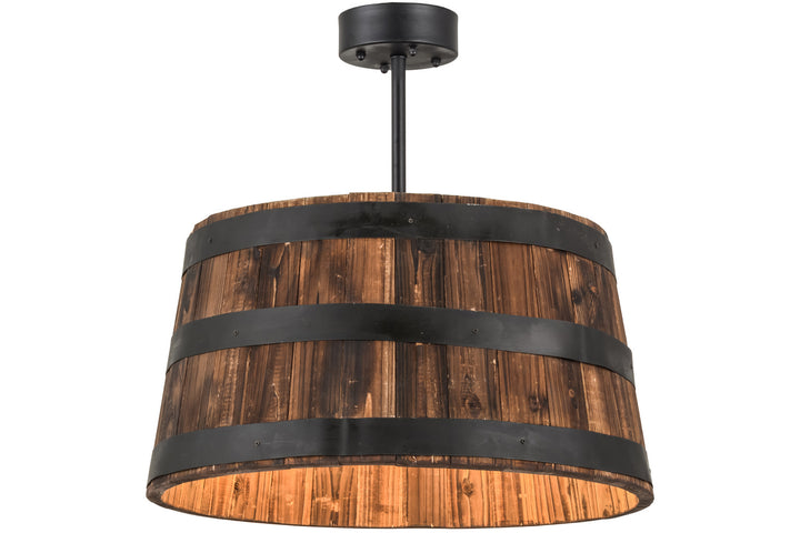 Meyda Tiffany Whiskey Barrel 160496 Pendant Light - Natural Wood