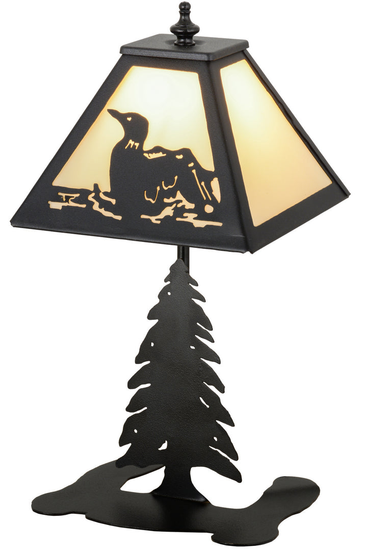 Meyda Tiffany Lighting 160845 Loon One Light Accent Lamp Lamp Black