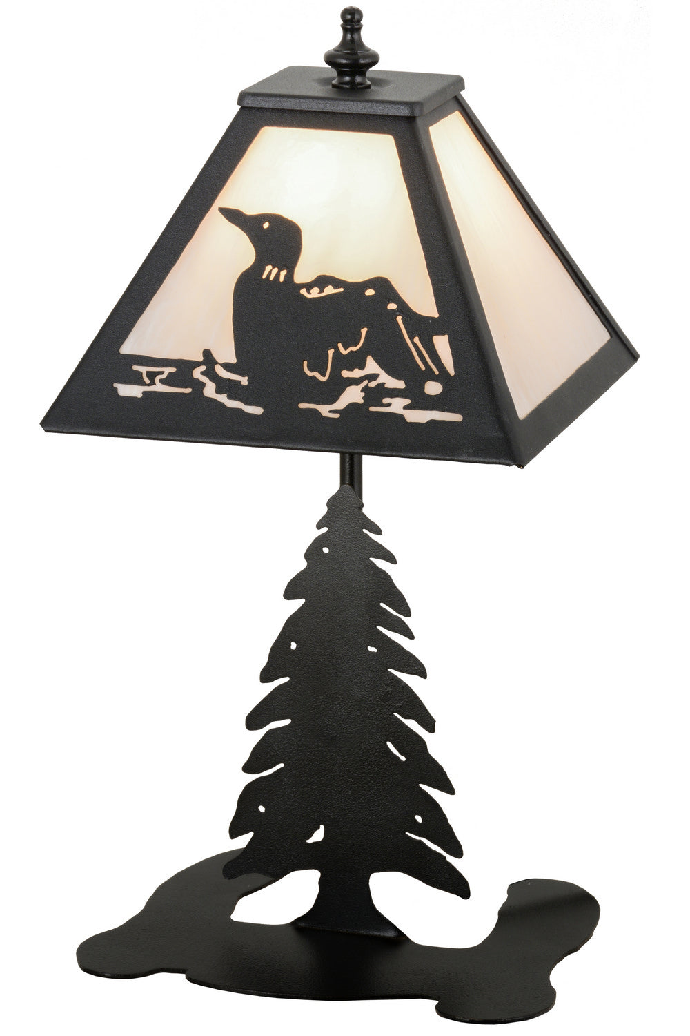 Meyda Tiffany Lighting 160847 Loon One Light Accent Lamp Lamp Black