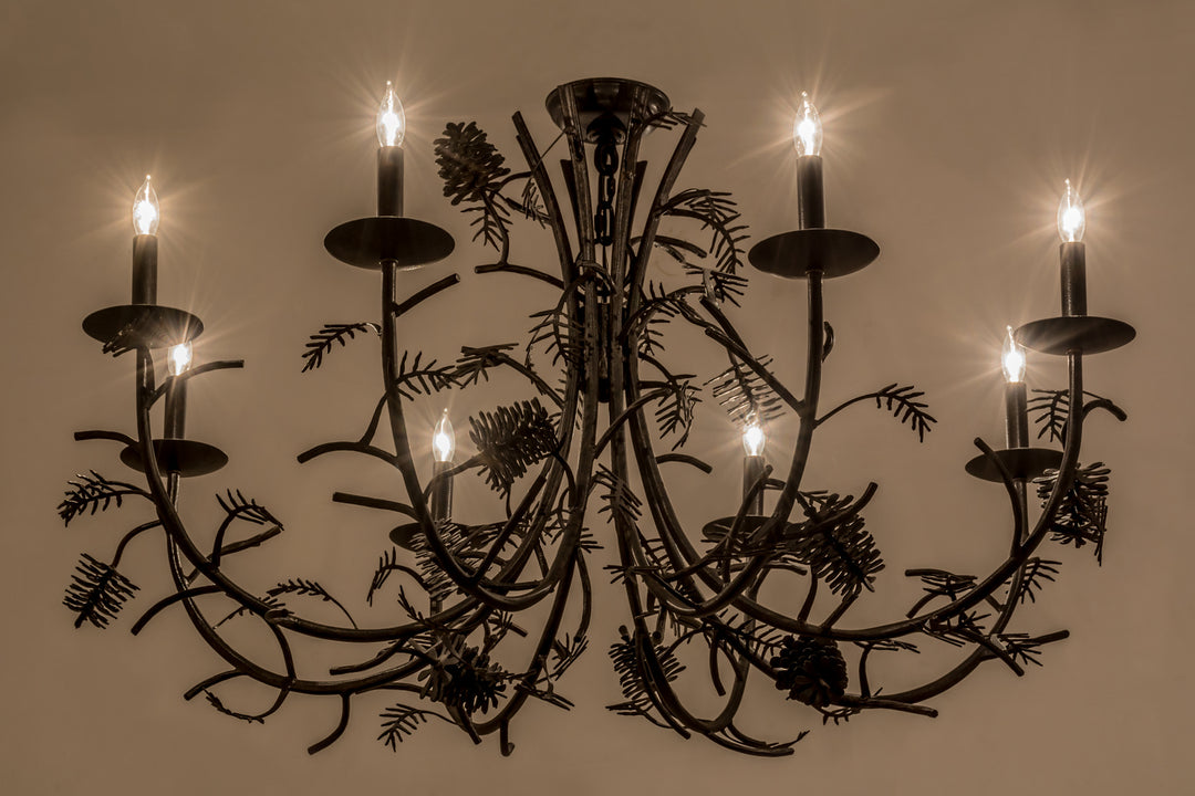 Meyda Tiffany Pinecone 161106 Chandelier Light - Chestnut