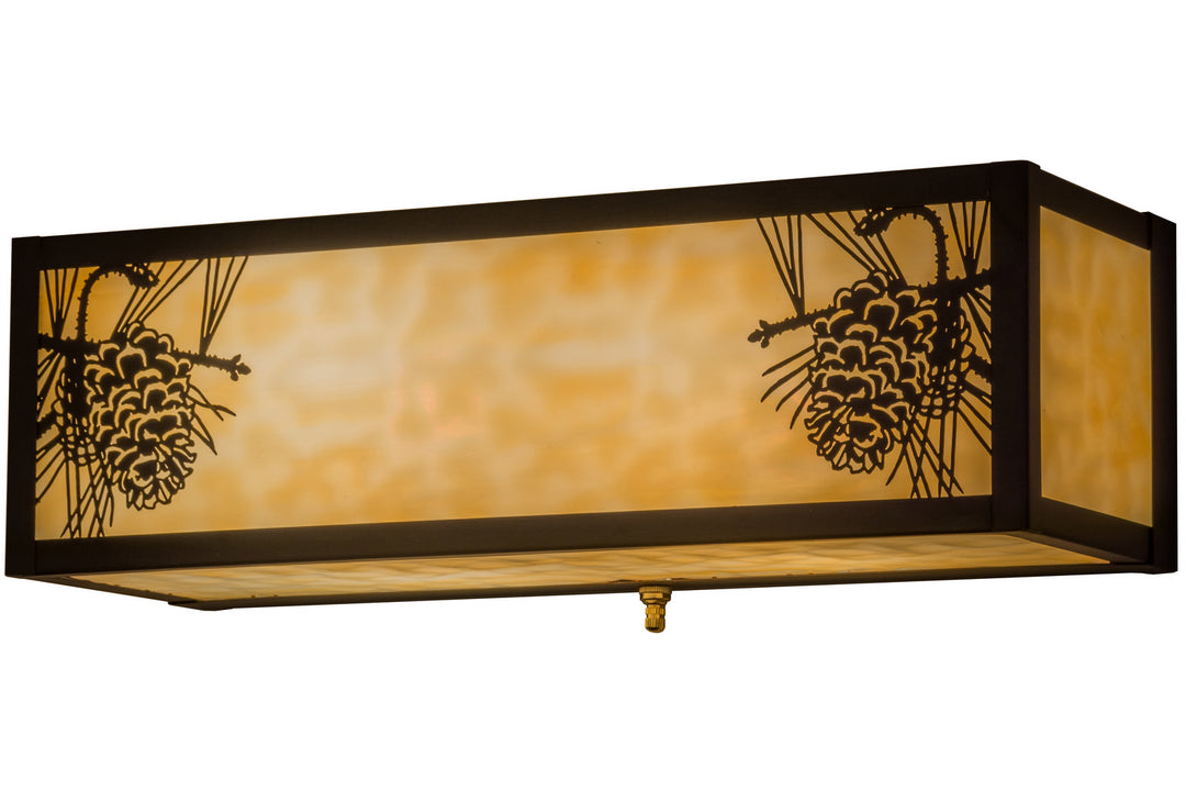 Meyda Tiffany Winter Pine 161521 Bath Vanity Light 16 in. wide - Craftsman Brown