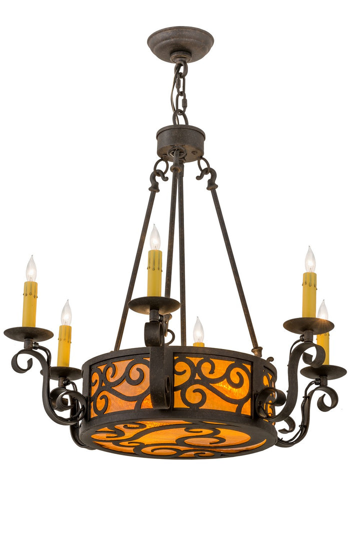 Meyda Tiffany Delano 161588 Chandelier Light - Antique Copper