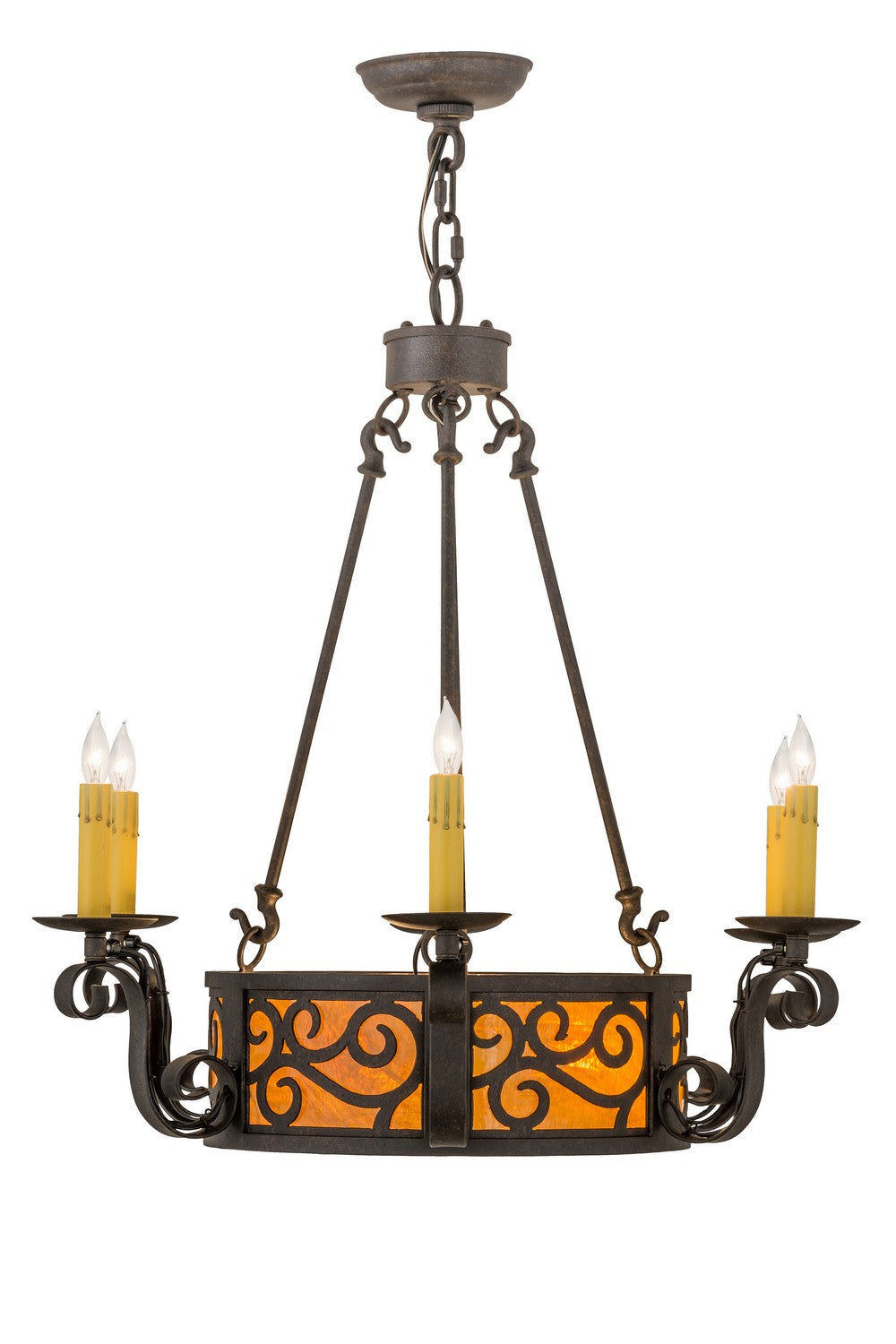 Meyda Tiffany Delano 161588 Chandelier Light - Antique Copper