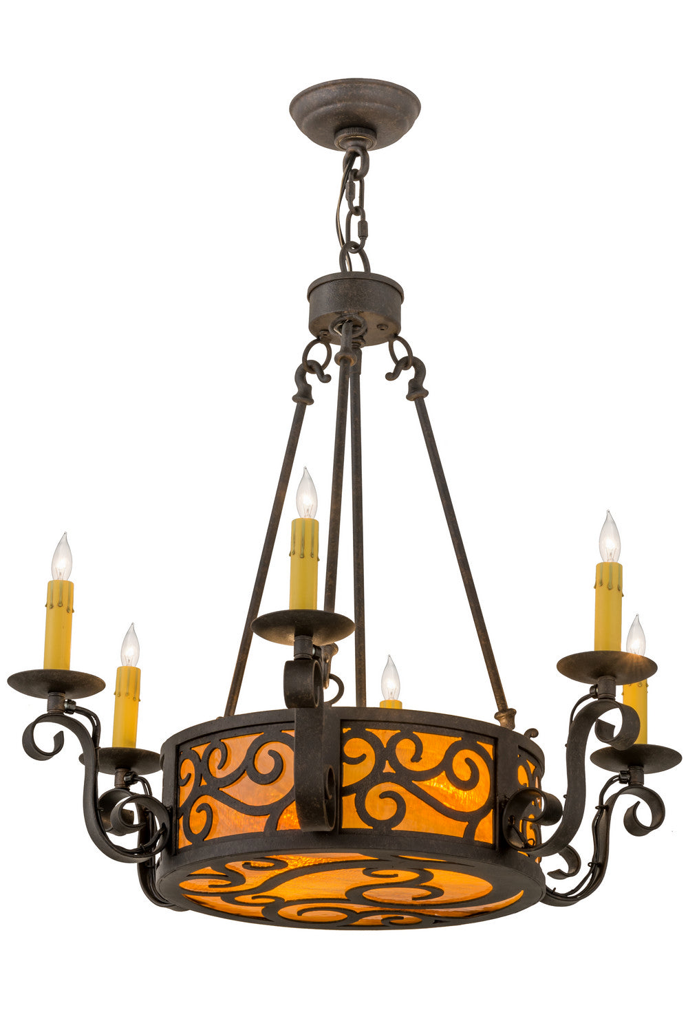 Meyda Tiffany Delano 161588 Chandelier Light - Antique Copper