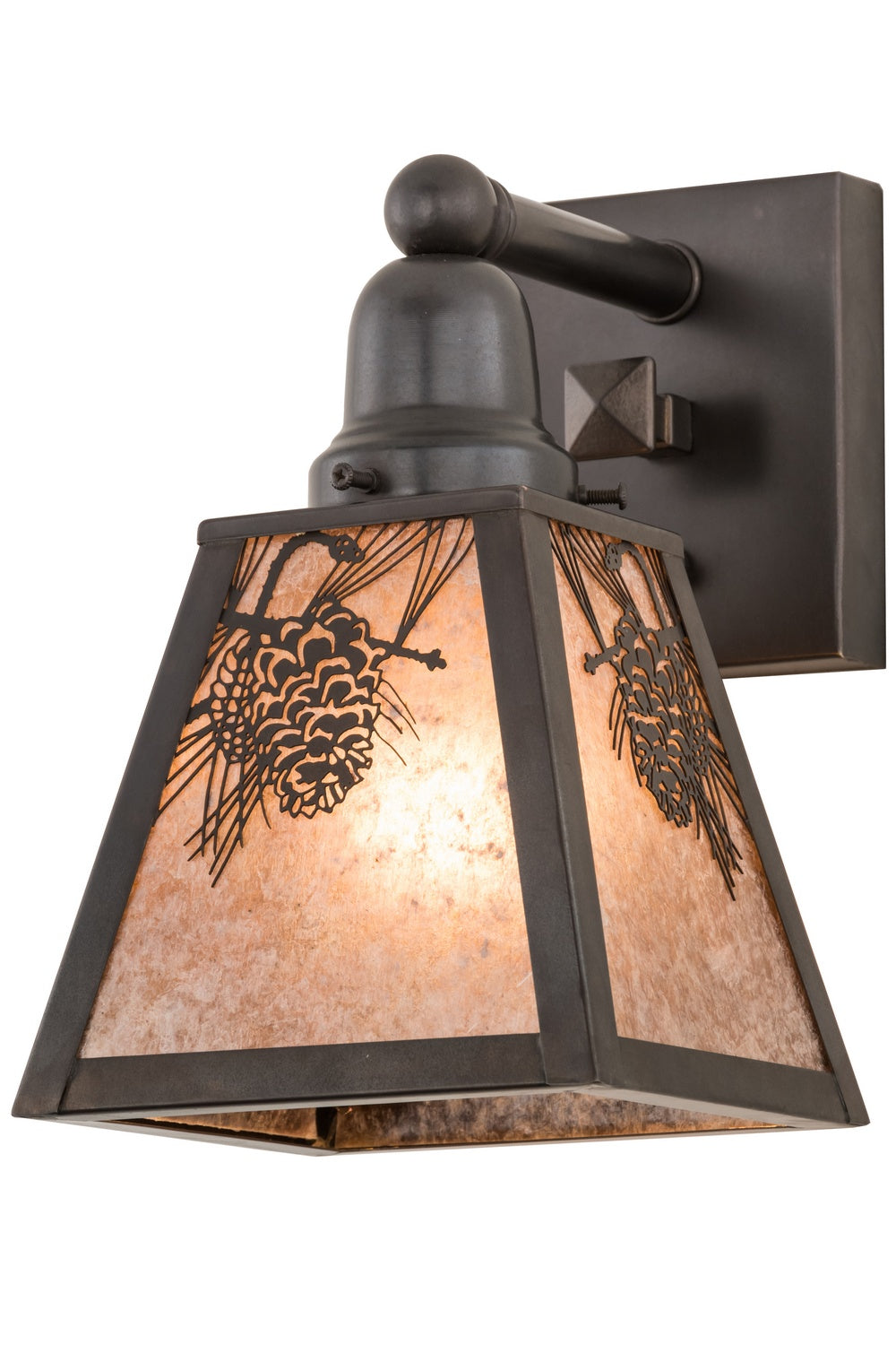 Meyda Tiffany Winter Pine 161721 Wall Light - Craftsman Brown