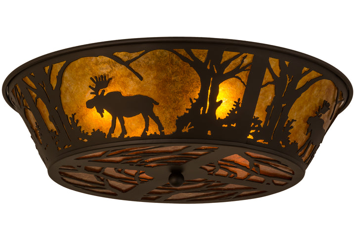 Meyda Tiffany Moose At Dawn 162067 Ceiling Light - Oil Rubbed Bronze