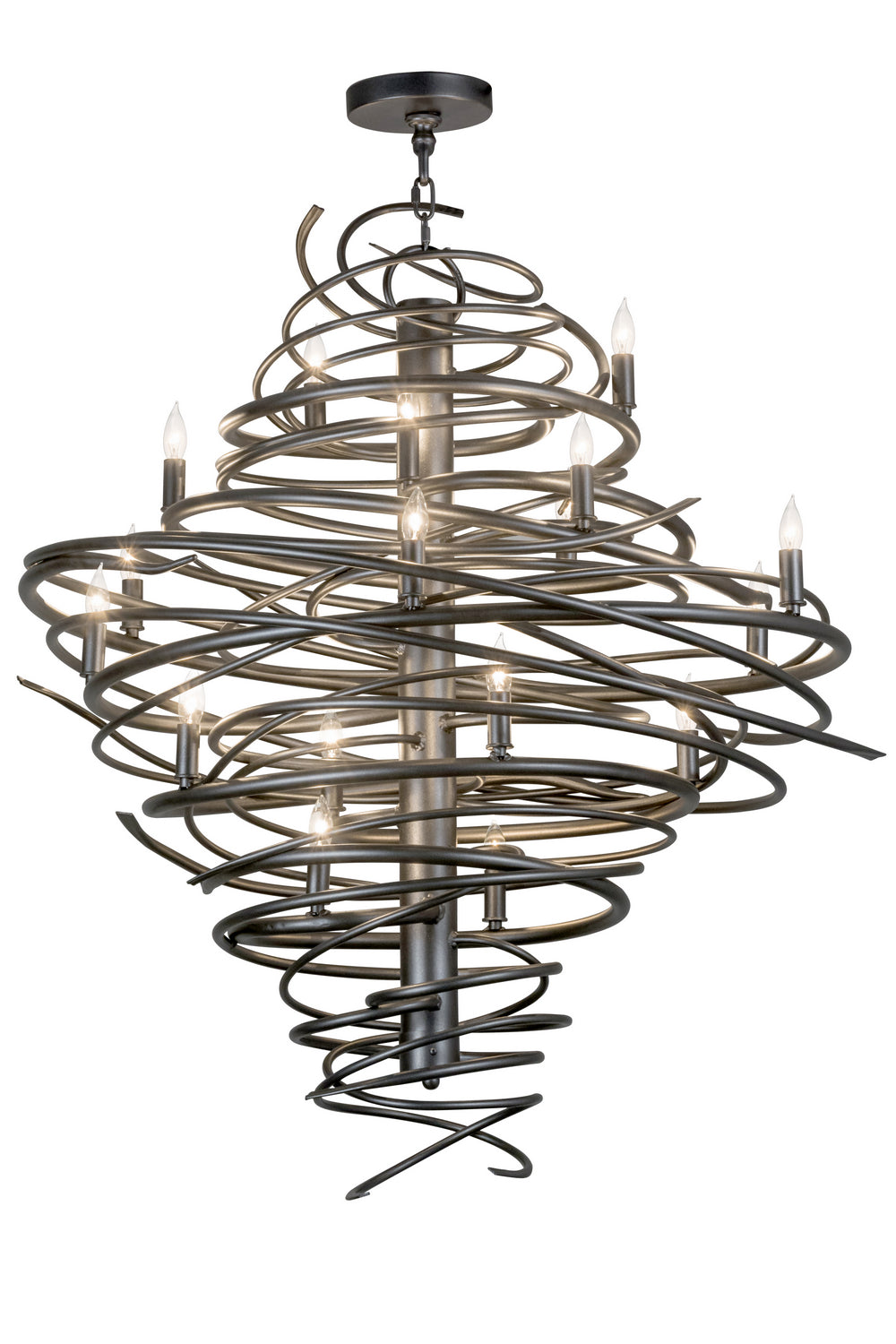 Meyda Tiffany Cyclone 162308 Chandelier Light - Pewter