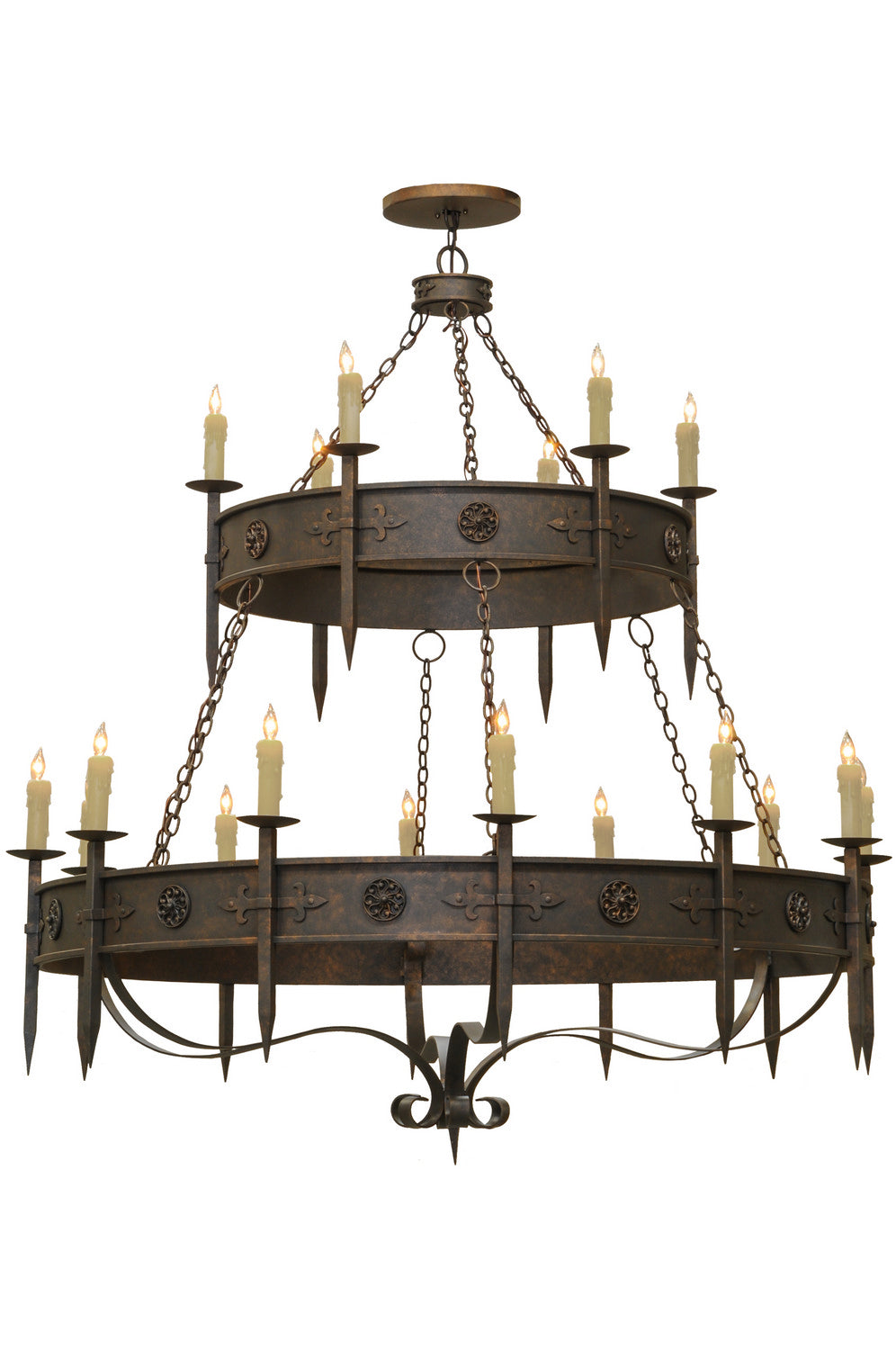 Meyda Tiffany Calandra 162417 Chandelier Light - Verdigris