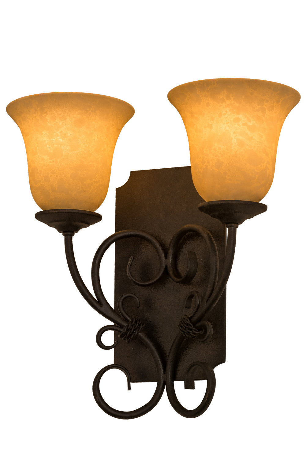 Meyda Tiffany Thierry 162462 Wall Light - Craftsman Brown