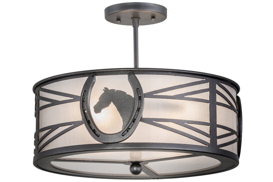 Meyda Tiffany Horseshoe 162606 Ceiling Light - Pewter