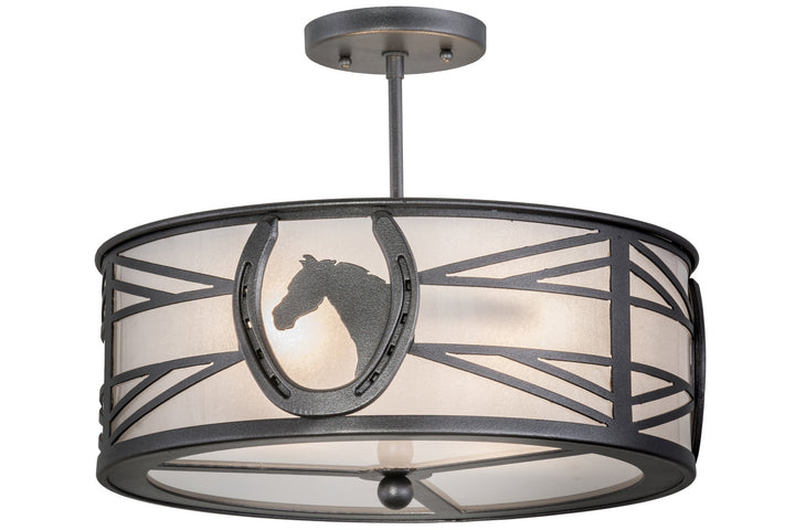 Meyda Tiffany Horseshoe 162606 Ceiling Light - Pewter