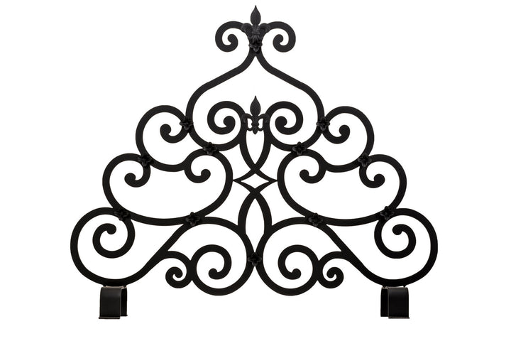 Meyda Tiffany Lighting 162817 Fleur-De-Lis Fireplace Screen Home Decor Bronze / Dark