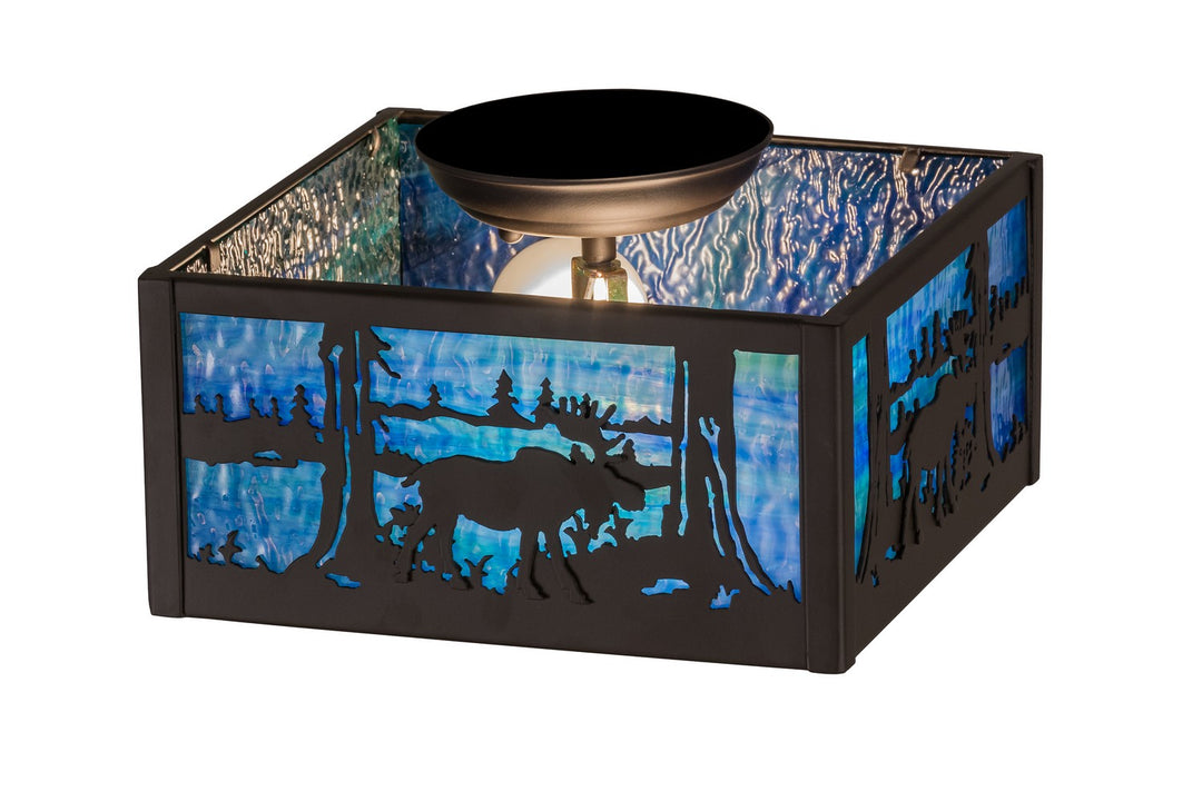 Meyda Tiffany Moose At Lake 163243 Ceiling Light - Oil Rubbed Bronze
