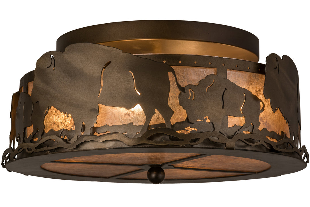 Meyda Tiffany Buffalo 163246 Ceiling Light - Antique Copper
