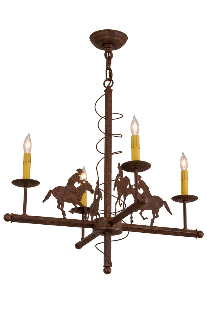 Meyda Tiffany Cowboy 163306 Chandelier Light - Rust