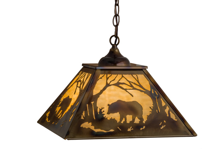 Meyda Tiffany Bear At Dawn 164001 Pendant Light - Brass Tint