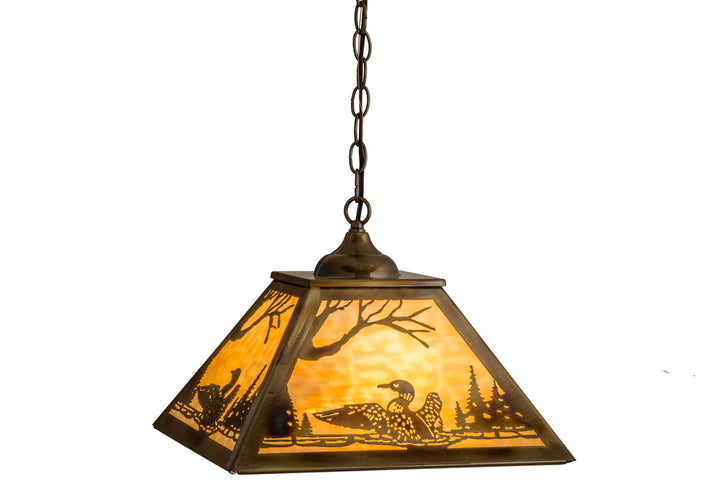 Meyda Tiffany Loon 164313 Pendant Light - Brass Tint, Burnished Brass