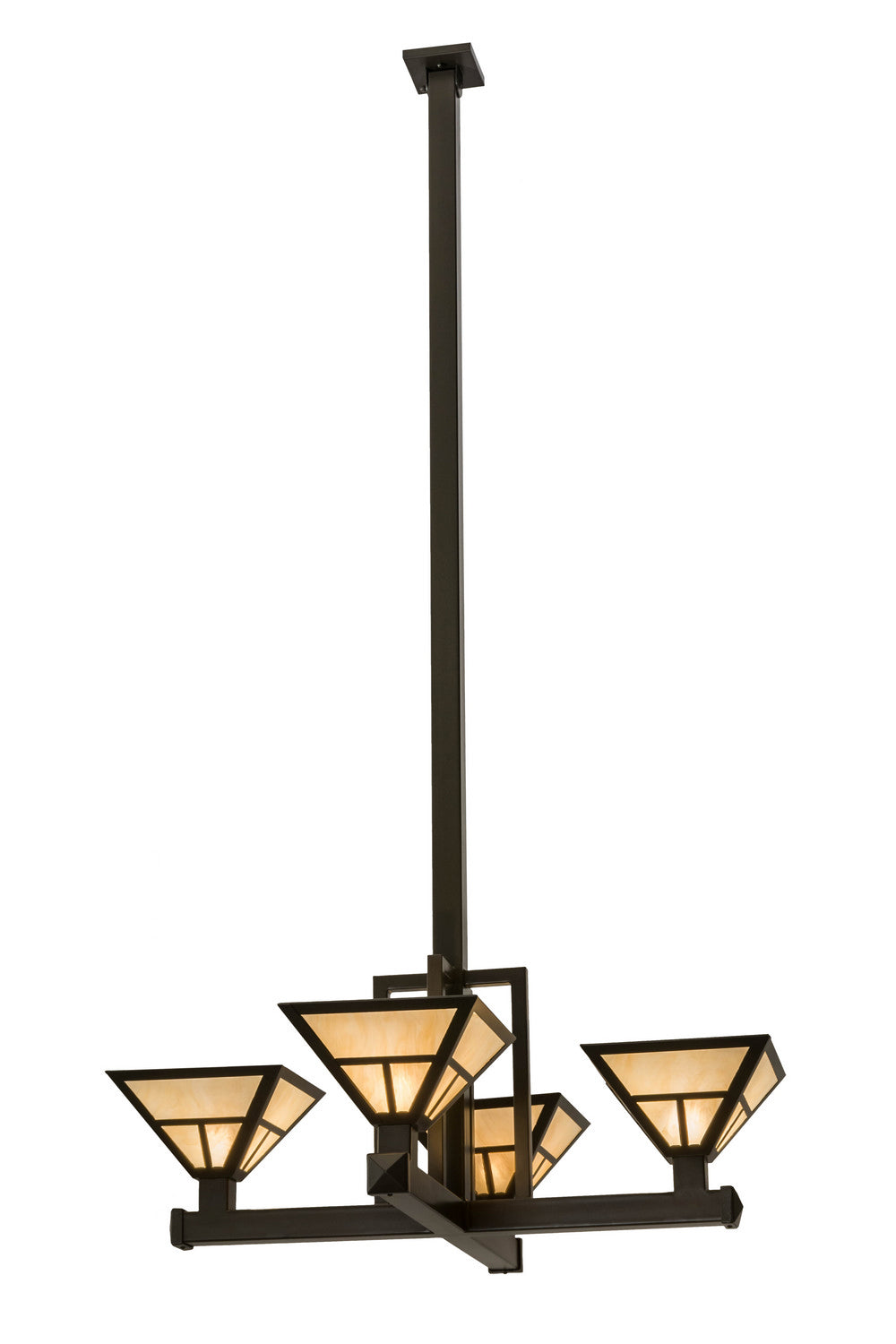 Meyda Tiffany T" Mission" 164847 Chandelier Light - Timeless Bronze