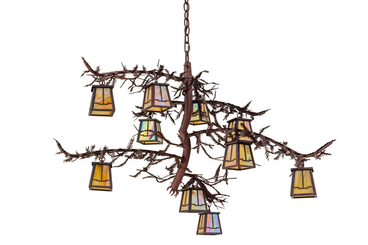 Meyda Tiffany Pine Branch 166759 Chandelier Light - Rust,Wrought Iron