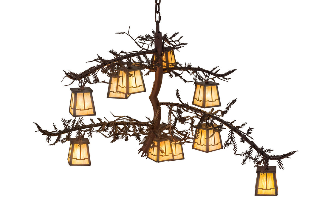 Meyda Tiffany Pine Branch 166759 Chandelier Light - Rust,Wrought Iron