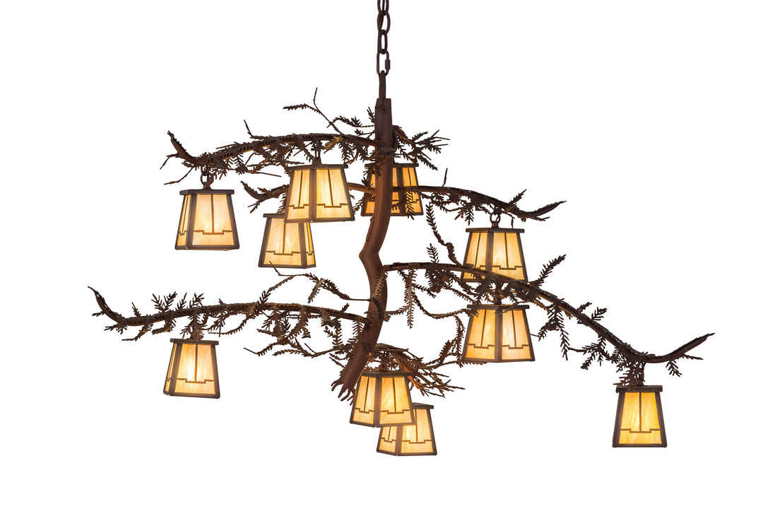 Meyda Tiffany Pine Branch 166759 Chandelier Light - Rust,Wrought Iron