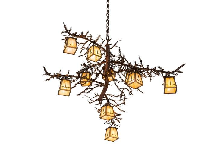 Meyda Tiffany Pine Branch 166759 Chandelier Light - Rust,Wrought Iron