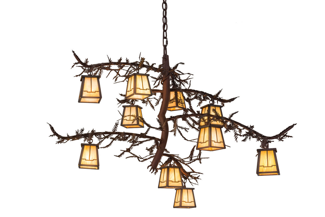 Meyda Tiffany Pine Branch 166759 Chandelier Light - Rust,Wrought Iron