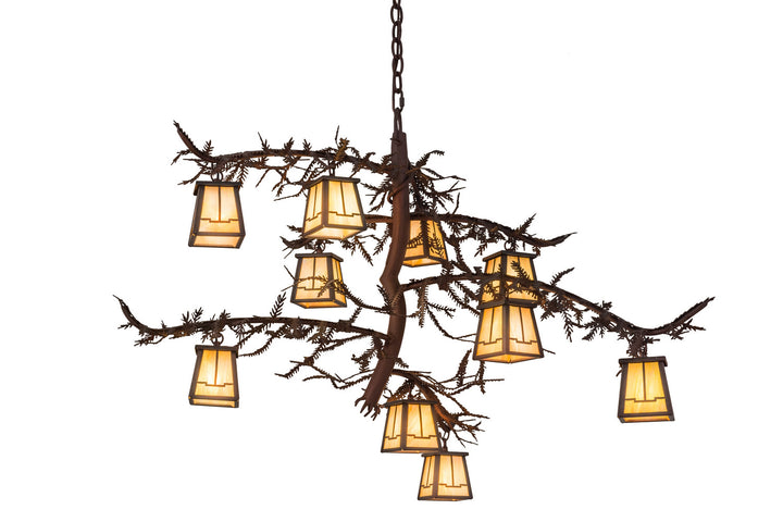 Meyda Tiffany Pine Branch 166759 Chandelier Light - Rust,Wrought Iron