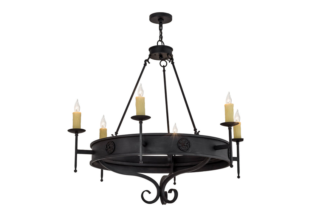 Meyda Tiffany Lorenzo 166957 Chandelier Light - Antique,Red Rust