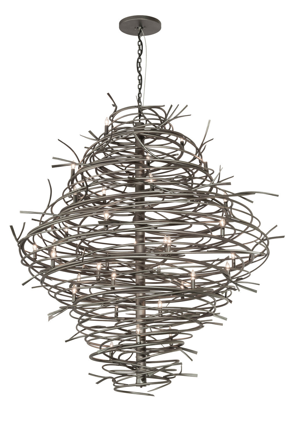 Meyda Tiffany Cyclone 167116 Chandelier Light - Pewter