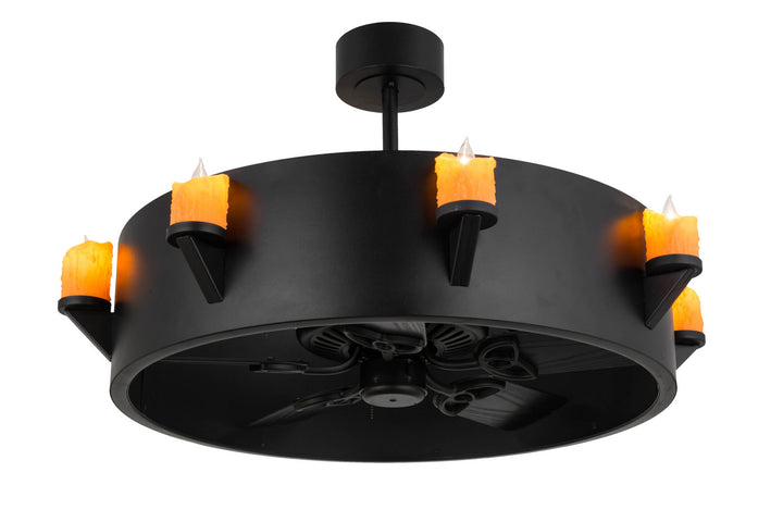 Meyda Tiffany Kingston 167137 Ceiling Fan - Black