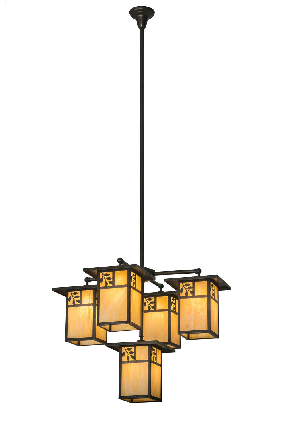 Meyda Tiffany Hyde Park 169150 Chandelier Light - Craftsman Brown