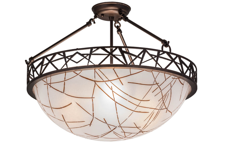 Meyda Tiffany Tracery 169496 Ceiling Light - Custom,Mahogany Bronze