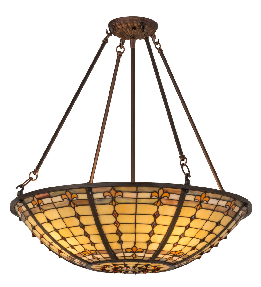 Meyda Tiffany Fleur-De-Lite 170547 Ceiling Light - Mahogany Bronze