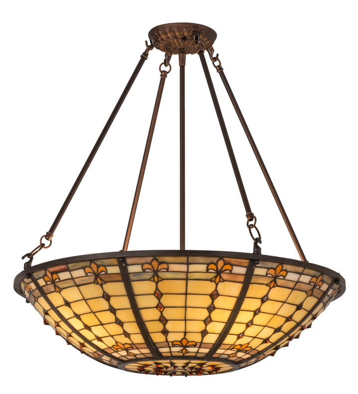 Meyda Tiffany Fleur-De-Lite 170547 Ceiling Light - Mahogany Bronze