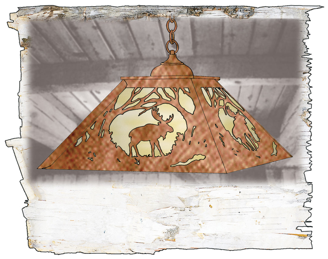 Meyda Tiffany Moose At Dawn 51491 Pendant Light - Antique