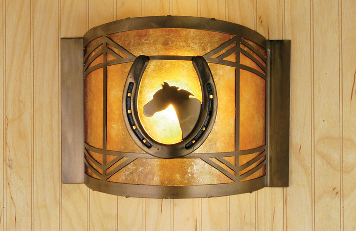 Meyda Tiffany Horseshoe 51502 Wall Light - Antique Copper