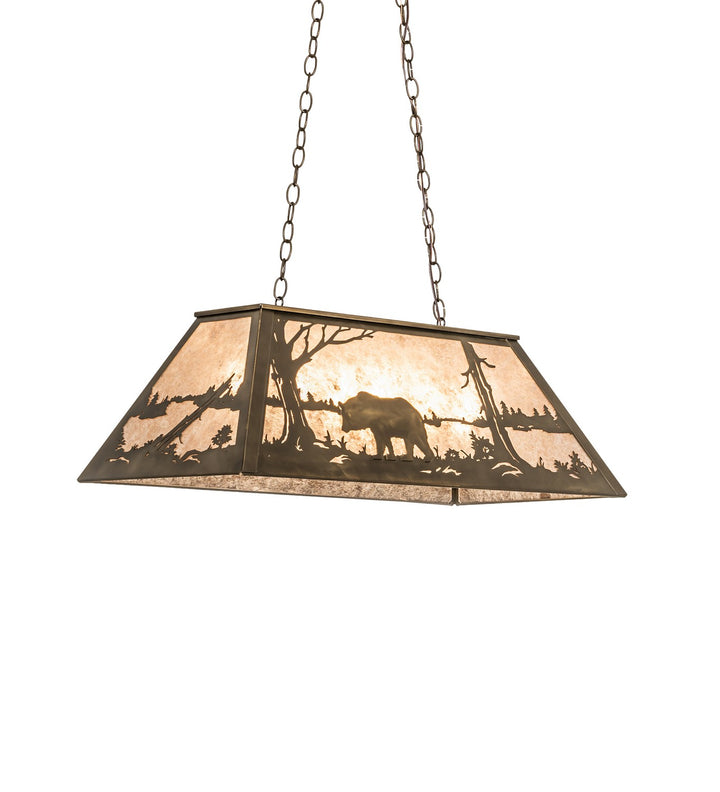 Meyda Tiffany Bear At Lake 51510 Pendant Light - Antique Copper