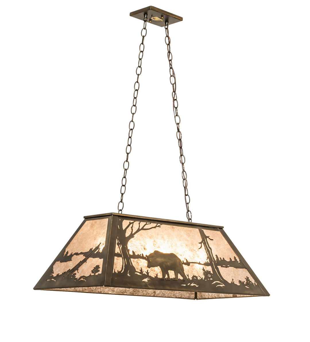 Meyda Tiffany Bear At Lake 51510 Pendant Light - Antique Copper