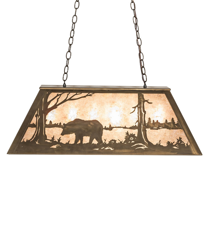 Meyda Tiffany Bear At Lake 51510 Pendant Light - Antique Copper