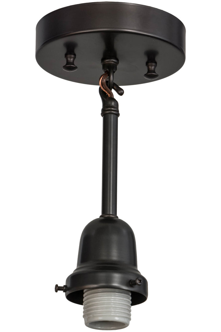 Meyda Tiffany Lighting 51950 Evelyn One Light Pendant Hardware Utility Light Bronze / Dark